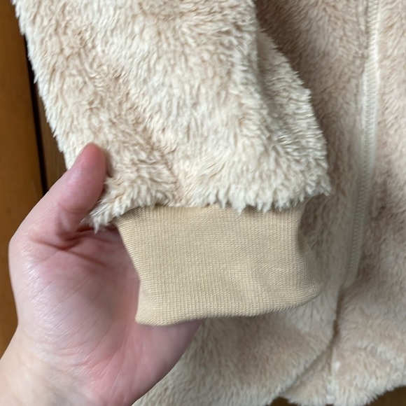 size XL Leo Rosi cream color zip up teddy bear jacket - Picture 3 of 8